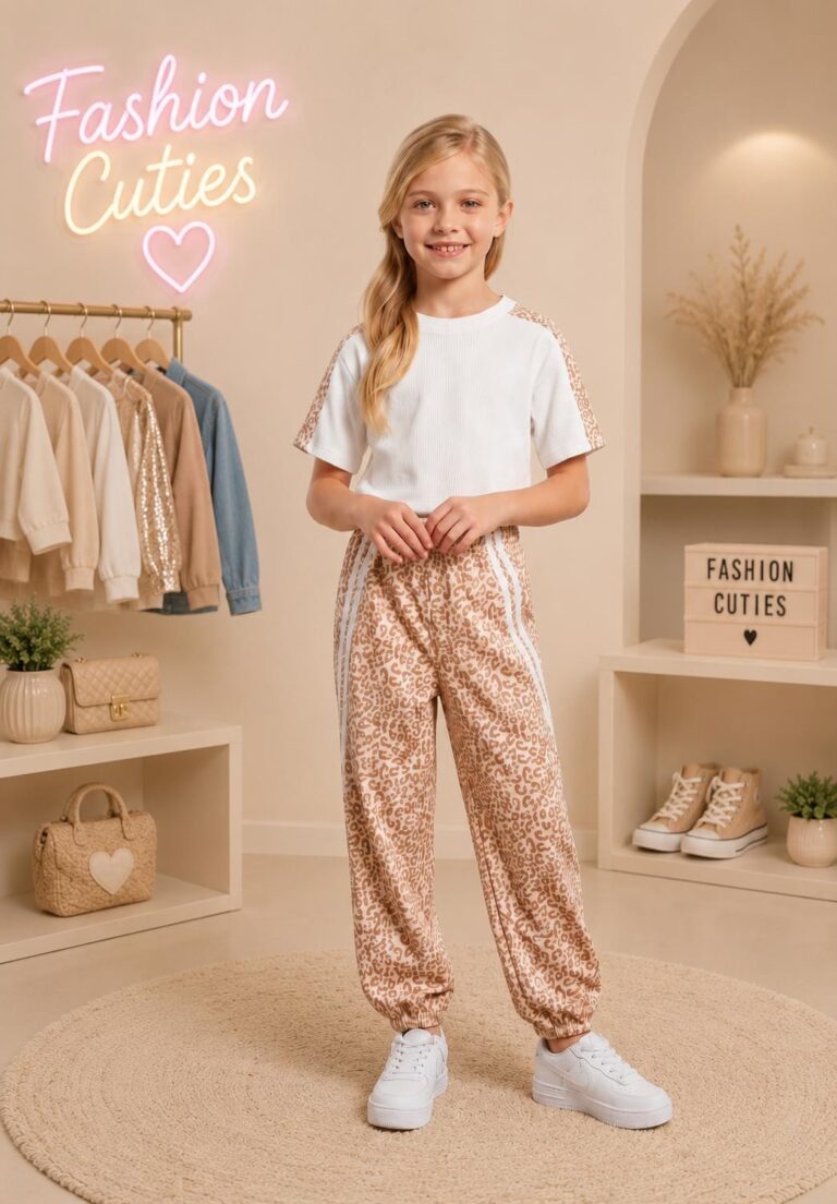 Luipaard beige set