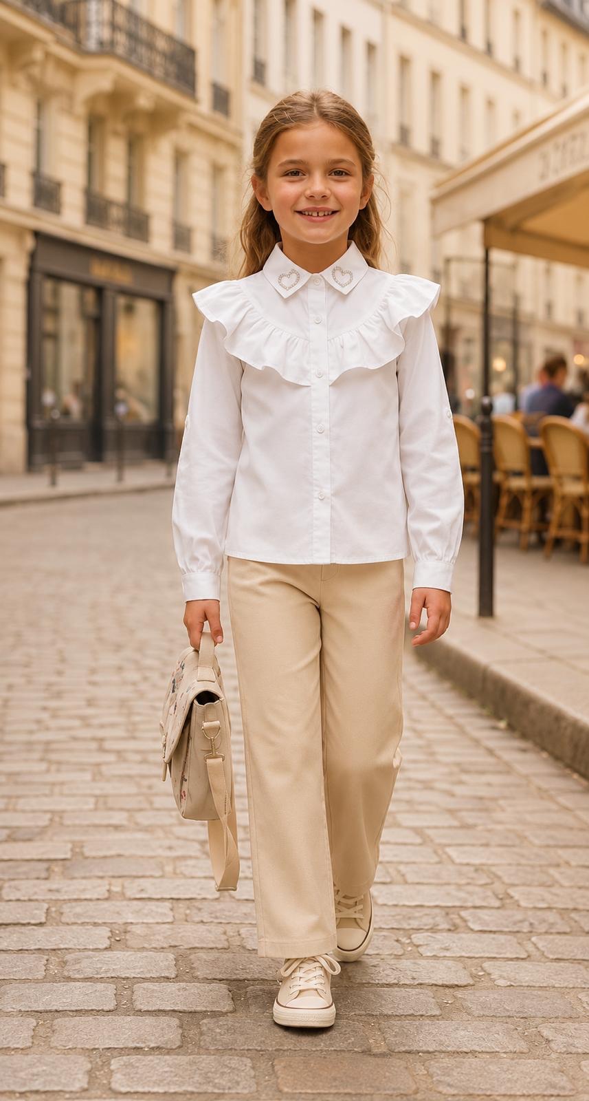 Elegante blouse met ruches - Afbeelding 2