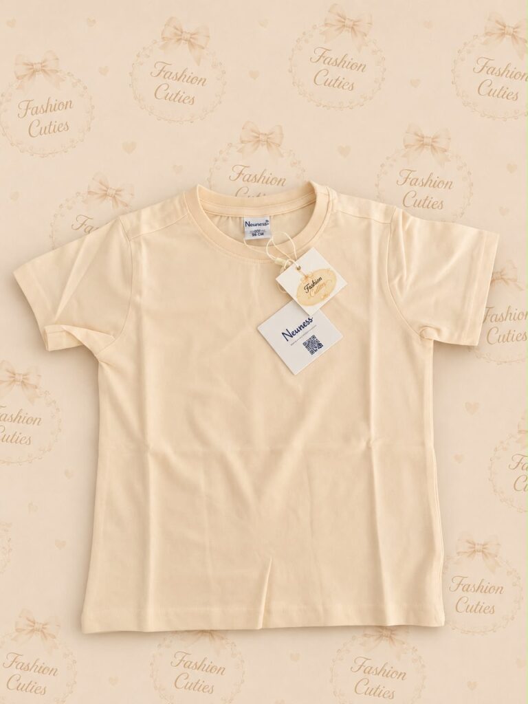Jongens shirt beige /peach