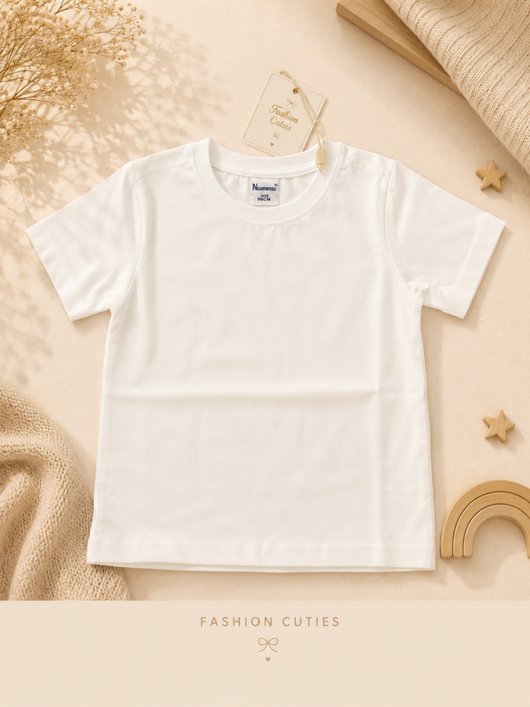 Jongens basic t-shirts wit