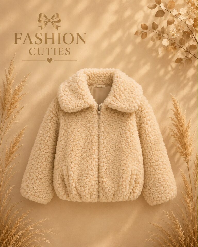 Beige teddy jas