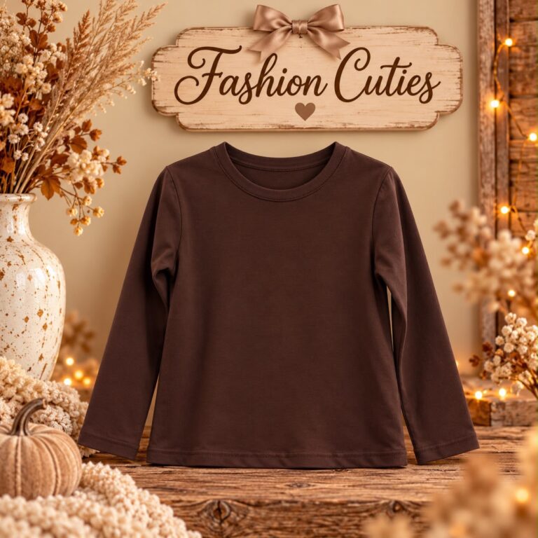 Meisjes longsleeve choco